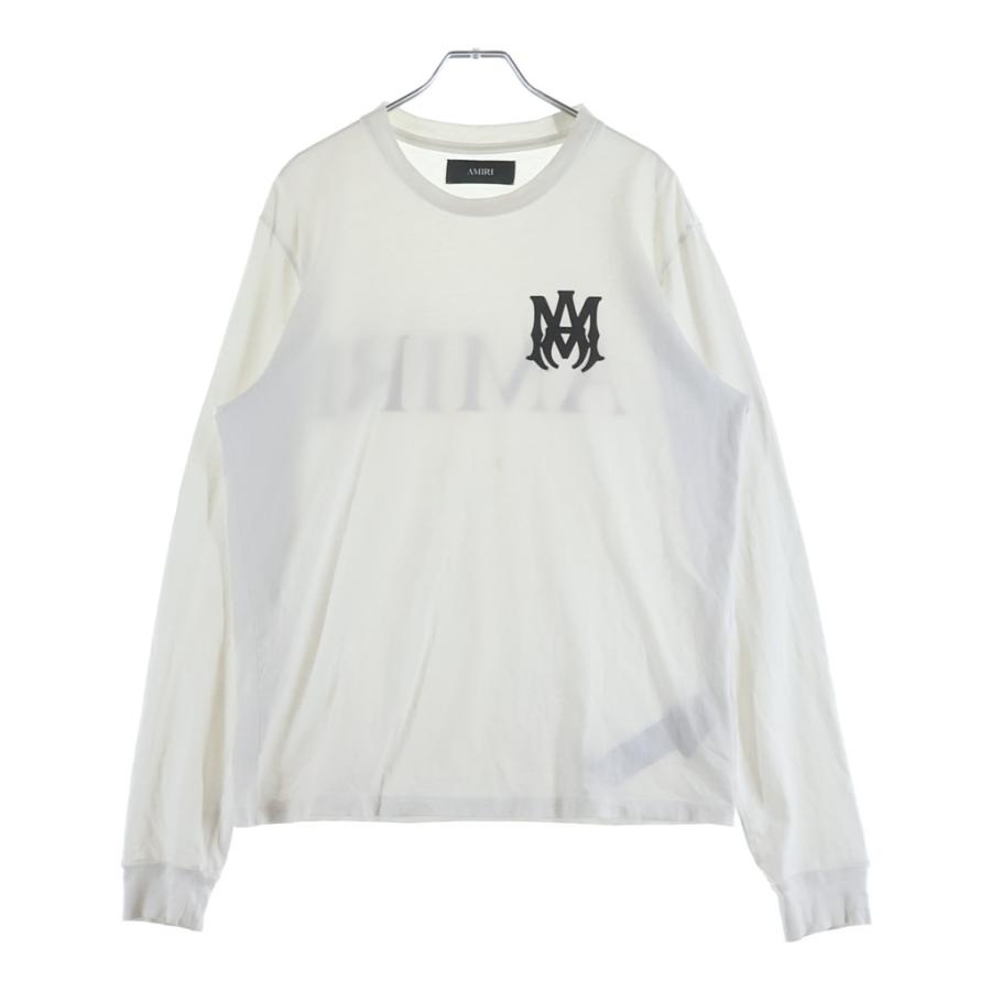 AMIRI ロゴ刺繍 長袖Tシャツ ホワイト AMIRI（アミリ） ロゴプリント ロングスリーブ 長袖Tシャツ ホワイト