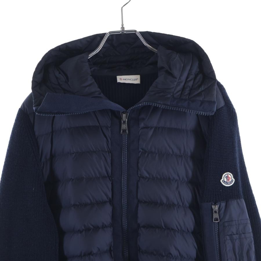 MONCLER（モンクレール） 切り替えしニット ダウンジャケット ブラック