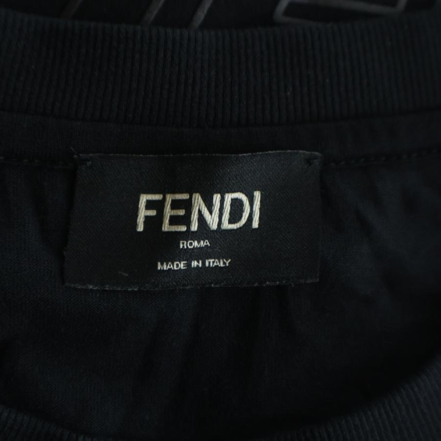 FENDI（フェンディ） ズッカ FFロゴ Tシャツ ブラック コットン #S