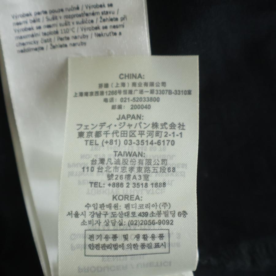 FENDI（フェンディ） ズッカ FFロゴ Tシャツ ブラック コットン #S