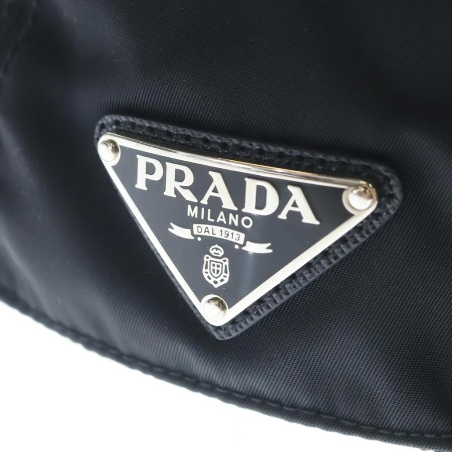 PRADA（プラダ） Re-Nylon トライアングルロゴ キャップ ブラック #S
