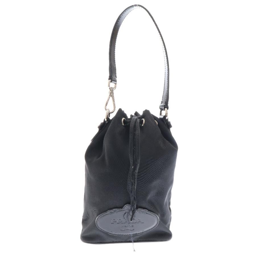 PRADA プラダ テスート レザービッグロゴナイロン巾着 PRADA プラダ テスート レザービッグロゴナイロン巾着