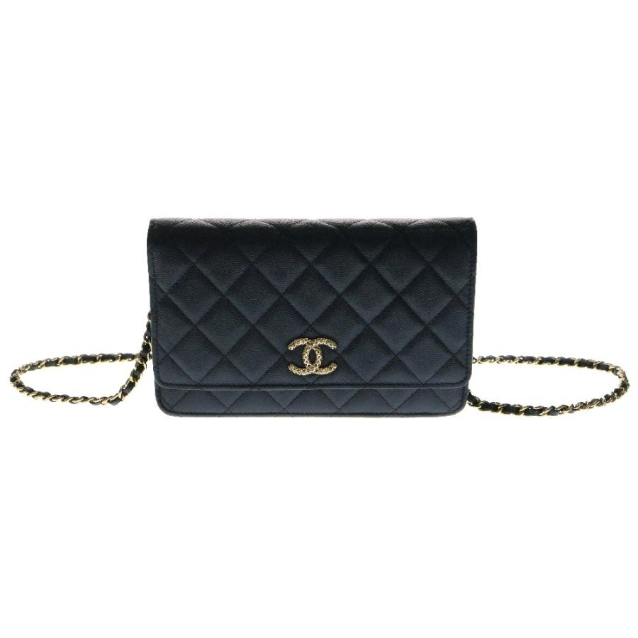 CHANEL（シャネル） ココマーク チェーンウォレット ブラック キャビア 