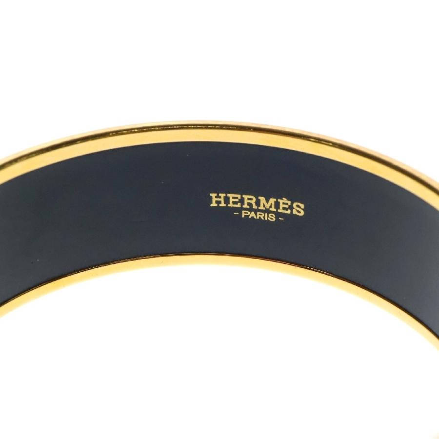 HERMES エルメス エマイユGM ホース モチーフ ベージュ×ゴールド