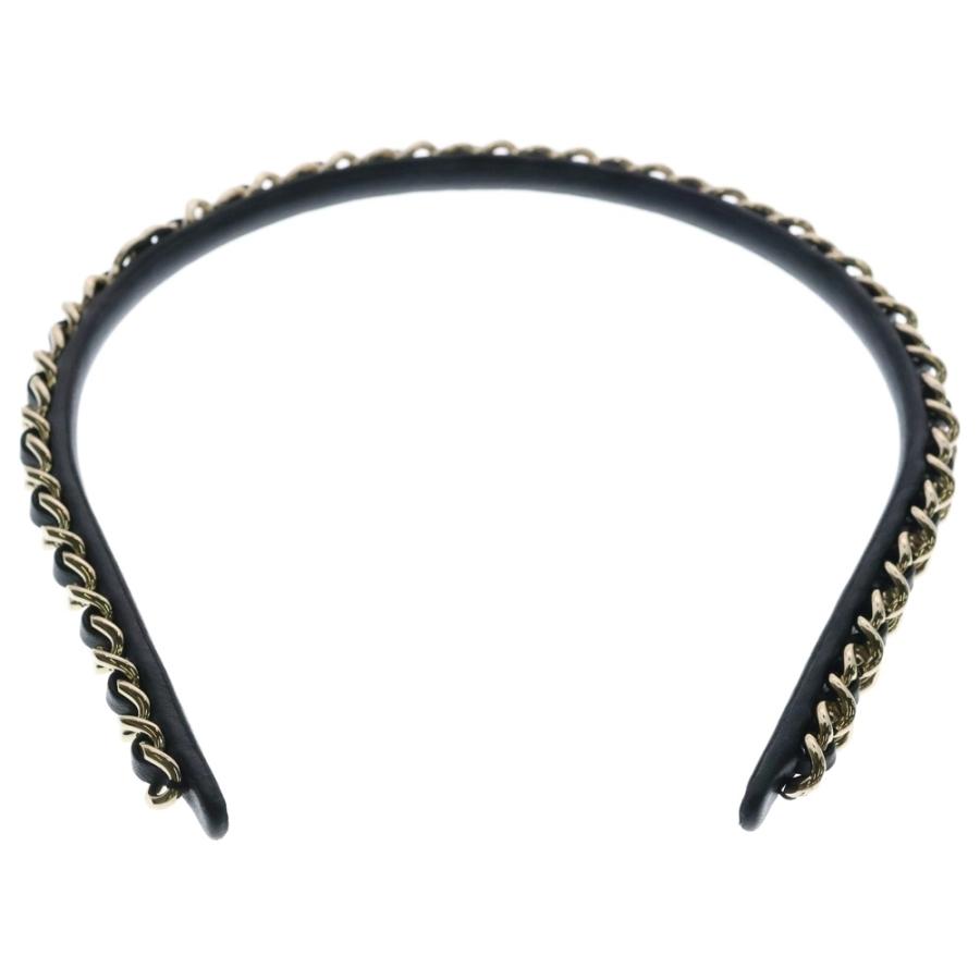 希少！ CHANEL シャネル ココマーク ヘアバンド ゴールド レディース CHANEL シャネル ココマーク チェーンモチーフ カチューシャ