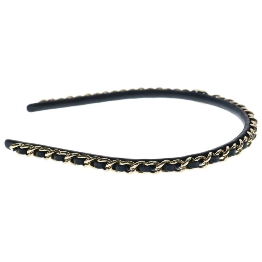 CHANEL シャネル カチューシャ ココマーク チェーン ブラック 【公式通販】