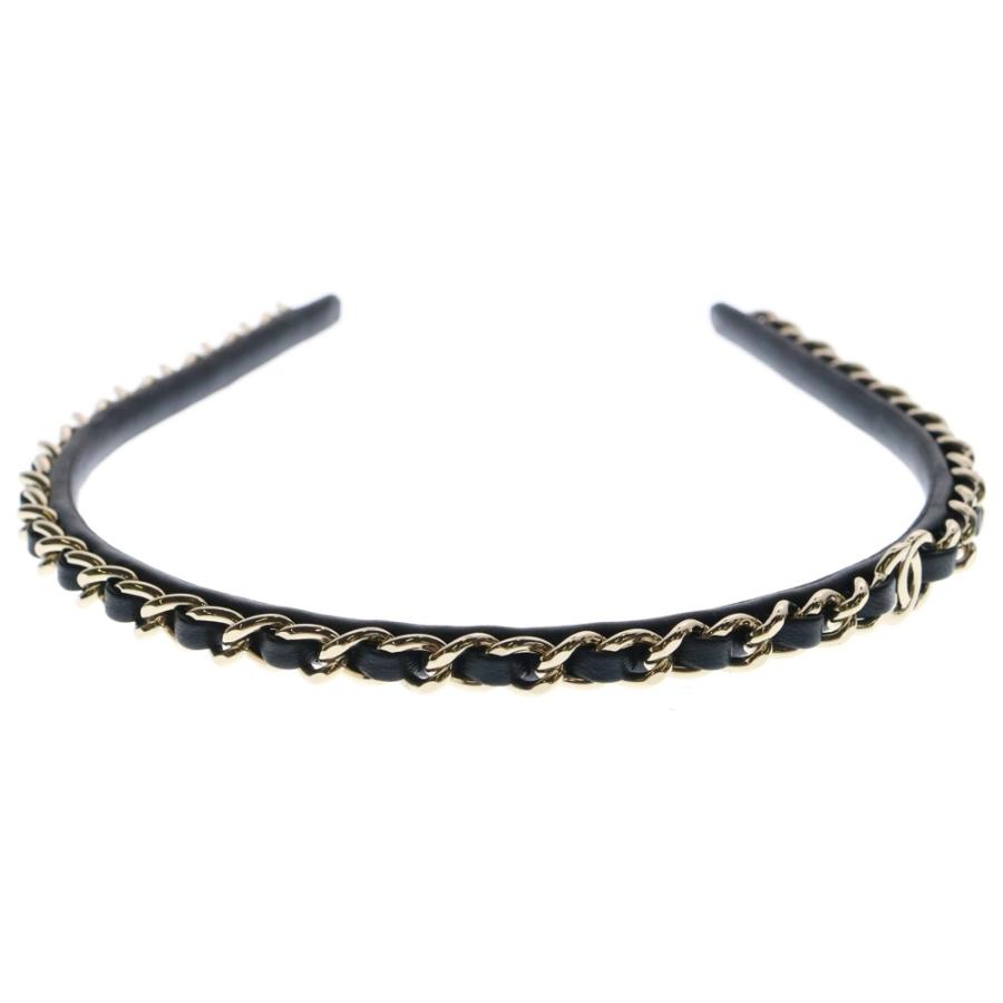 CHANEL シャネル ココマーク チェーンモチーフ カチューシャ