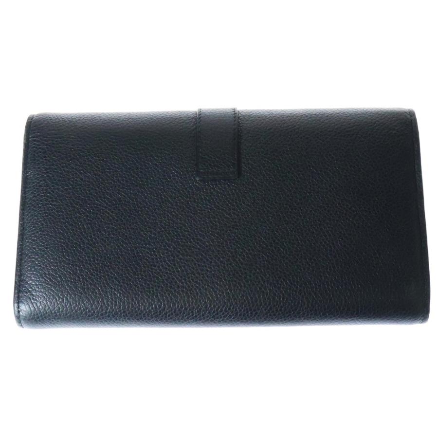 SAINT LAURENT PARIS サンローランパリ YSLロゴ フラップウォレット 長  