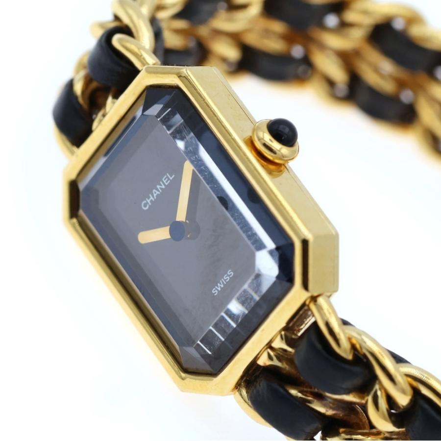 CHANEL（シャネル） プルミエールS 黒文字盤 ゴールド GP×革/QZ