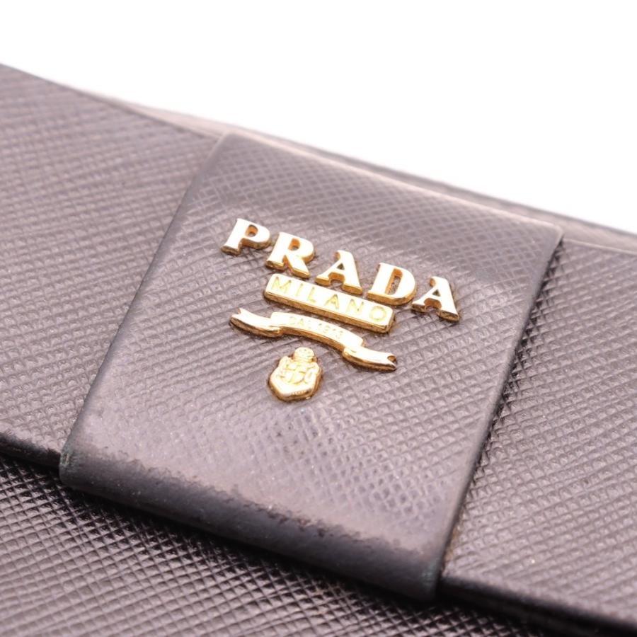 PRADA（プラダ） サフィアーノ リボン ラウンドジップウォレット