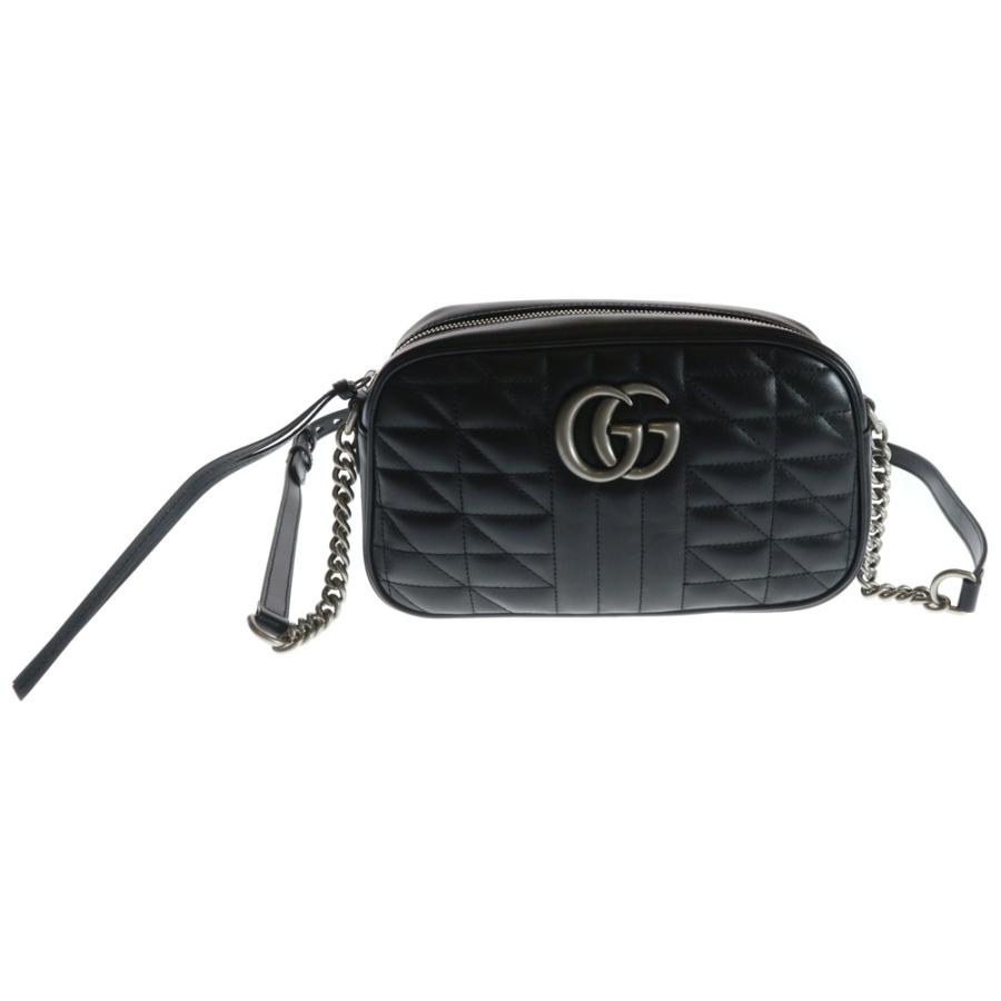 GUCCI（グッチ） GGマーモント チェーン ショルダーバッグ ブラック