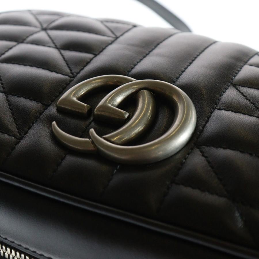 GUCCI（グッチ） GGマーモント チェーン ショルダーバッグ ブラック
