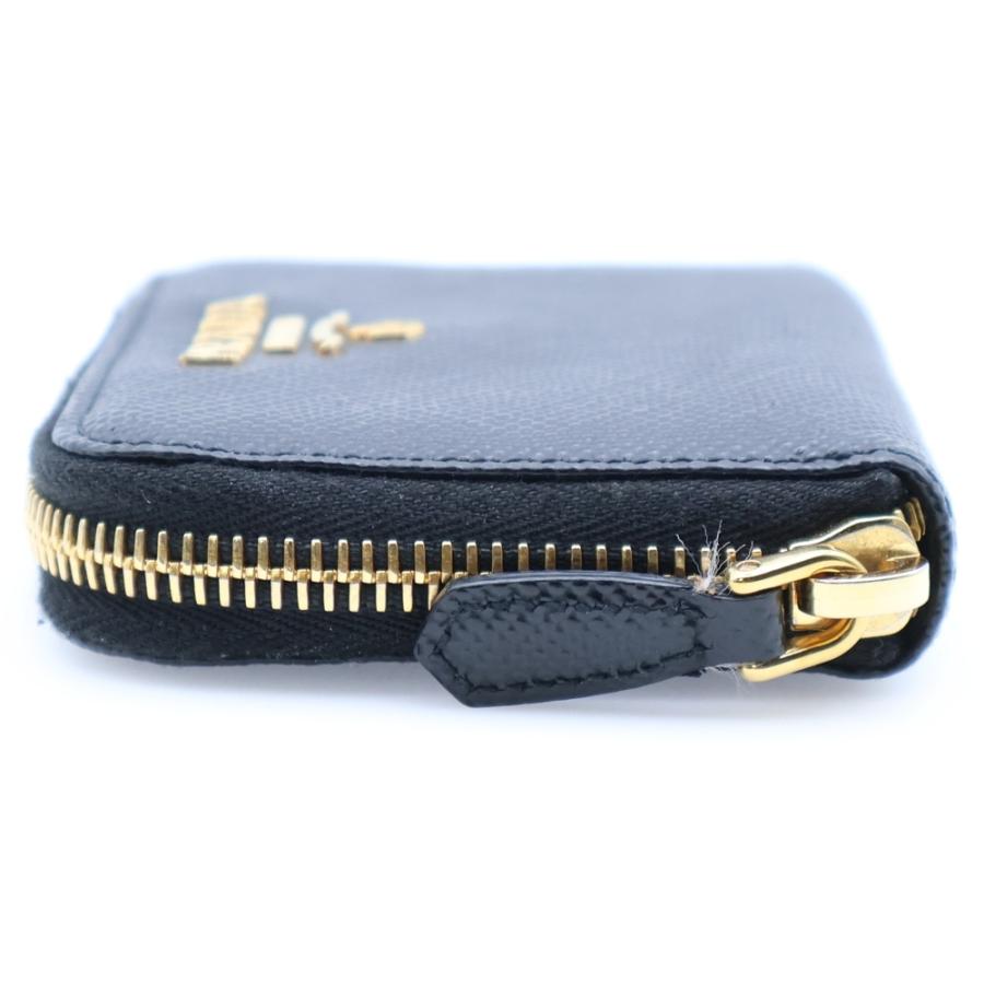 PRADA プラダ ロゴ コインケース ウォレット 財布 ブラック ゴールド  