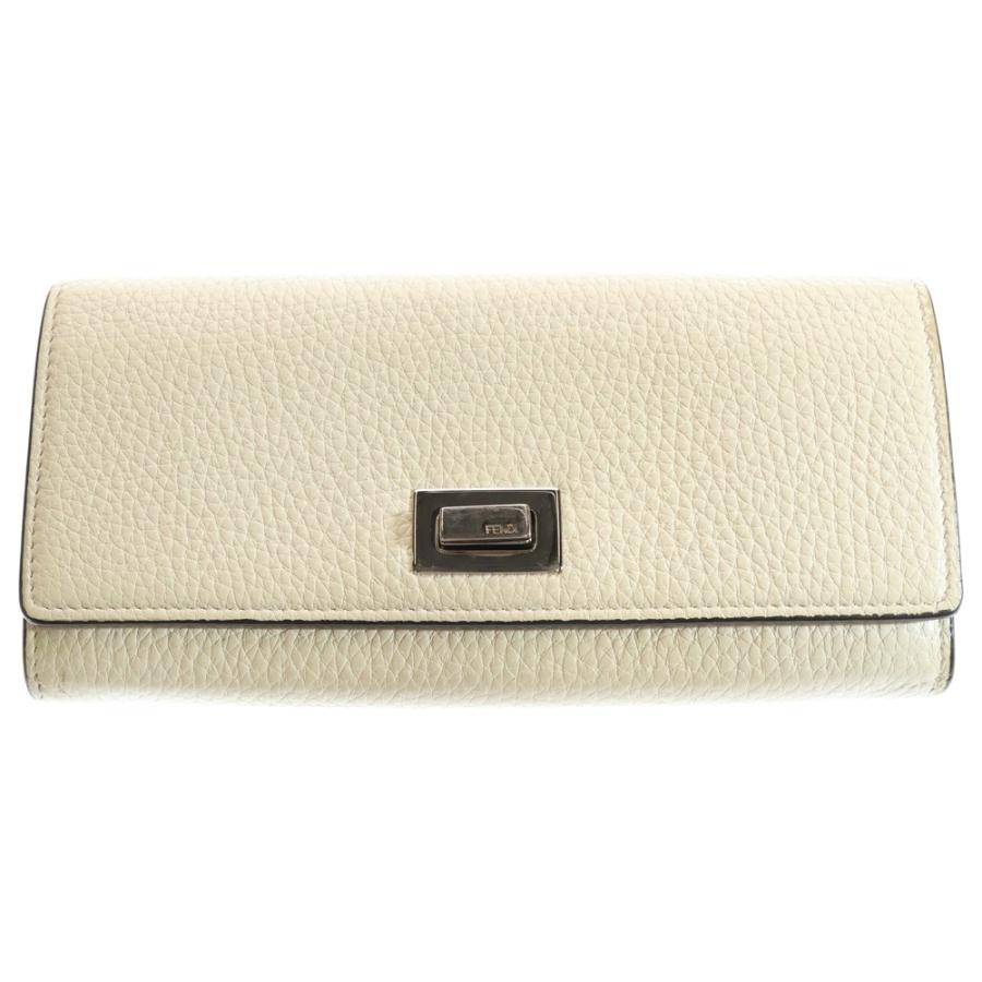 保存袋付き【FENDI】ピーカブー／レザー 長財布 グレージュ 8M0427 保存袋付き【FENDI】ピーカブー／レザー 長財布 グレージュ 8M0427