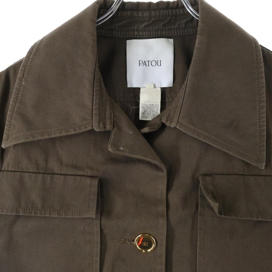 PATOU パトゥー ゴールドボタン クロップド ショート丈 コットン 