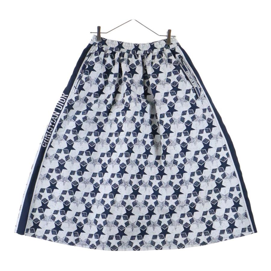 DIOR ディオール サイドロゴ ジャガード スター総柄 ロングスカート 