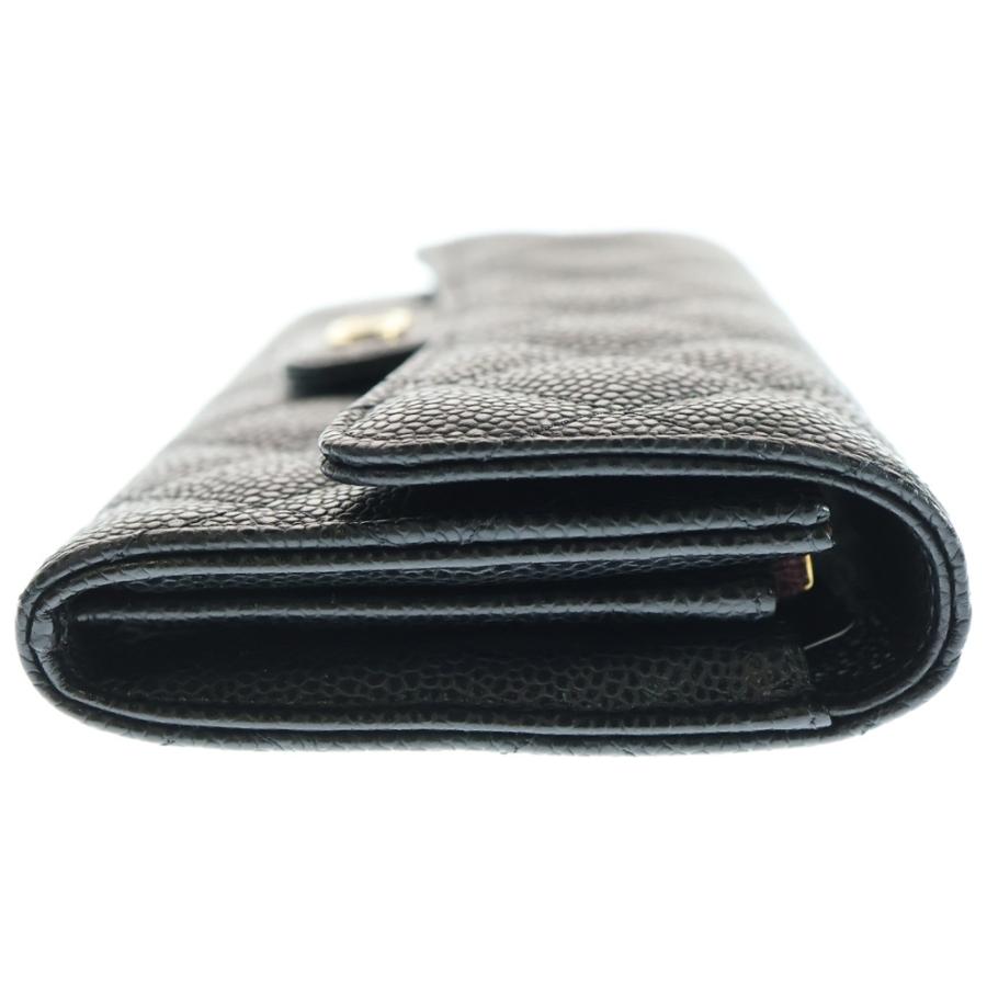 【美品】シャネル キャビア ココマーク 財布 CHANEL（シャネル） 極 美品 シール有 20番台 マットキャビアスキン