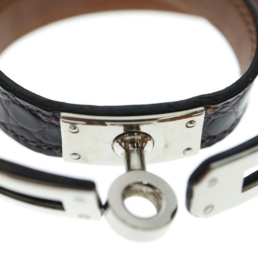 【超美品】エルメス メドール アリゲーター レザー バングル ブレスレット HERMES（エルメス） ドゥブルトゥール ブレスレット アリゲーター