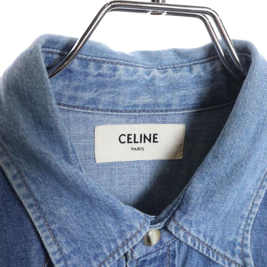 CELINE（セリーヌ） ウエスタン デニム スナップボタン 長袖シャツ