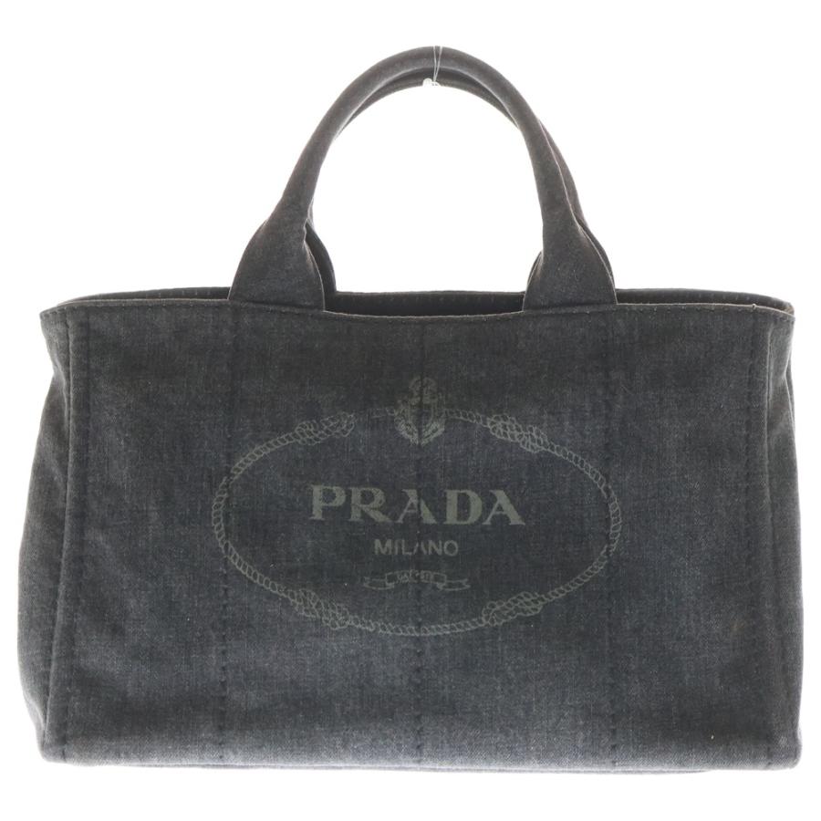 ⭐PRADA⭐ 美品 プラダ カナパ デニム ハンドバッグ ショルダー付 PRADA プラダデニムハンドバッグショルダーバッグカナパ