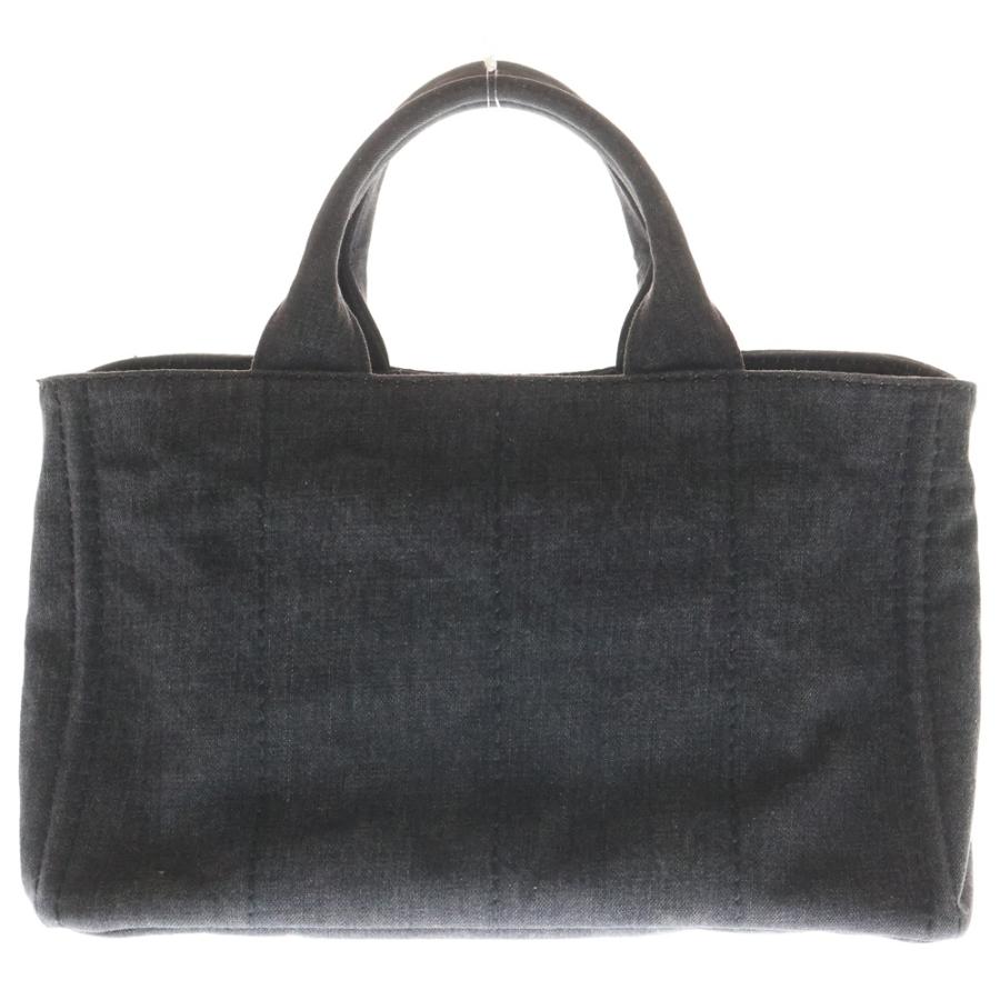 【新品】PRADA カナパM ブラックデニム PRADA（プラダ） カナパM ハンドバッグ ブラック デニム 1BG642