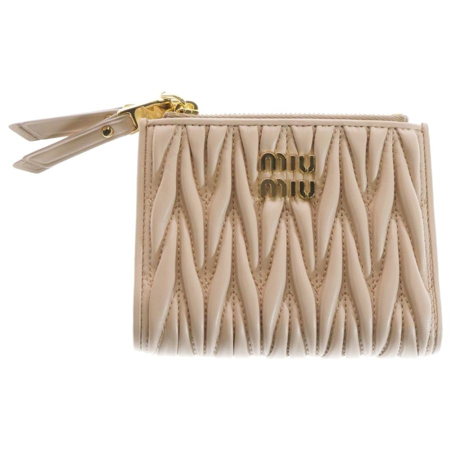 miumiu ミュウミュウ マテラッセ 二つ折り財布 コンパクトウォレット