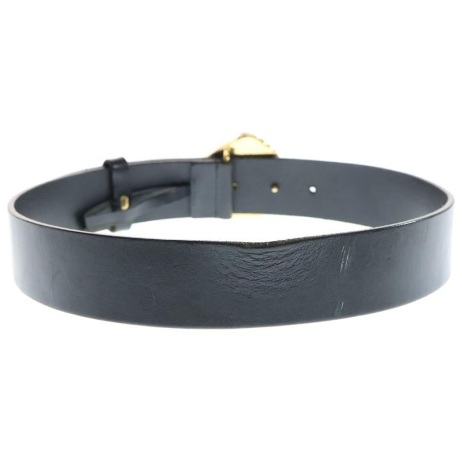 GUCCI グッチ シュバルツ ベルト 馬モチーフ ブラック レザー ゴールド