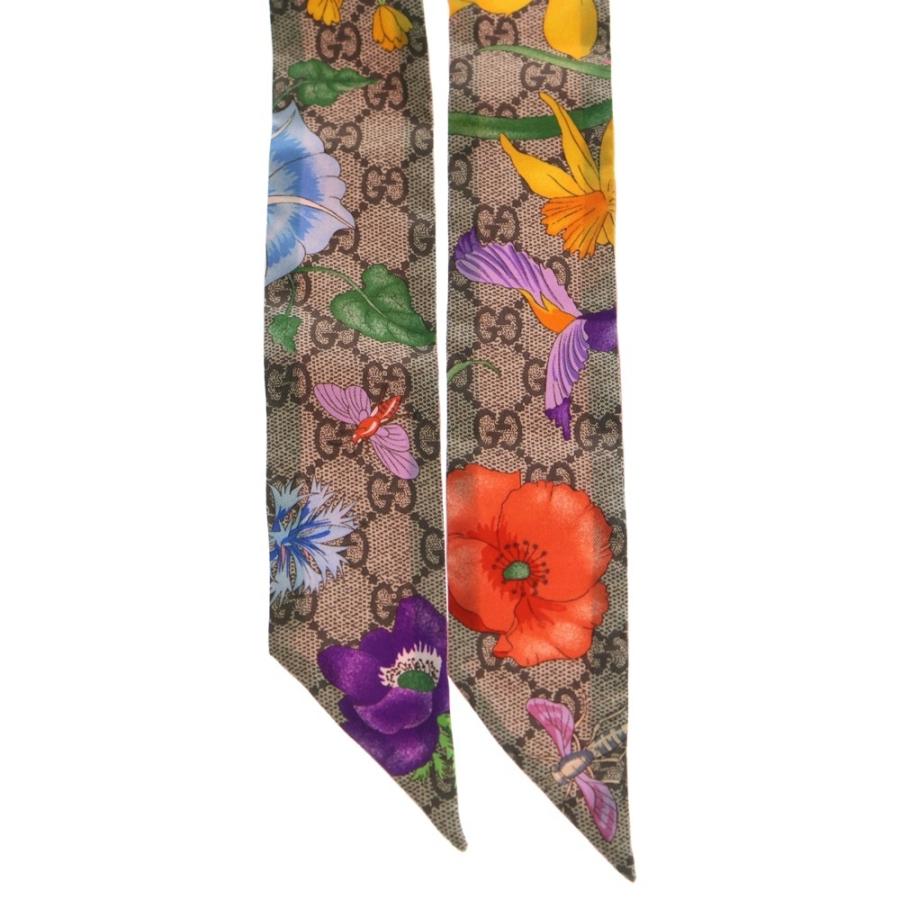 GUCCI（グッチ） GGフローラ プリント ツイリー シルク ベージュ