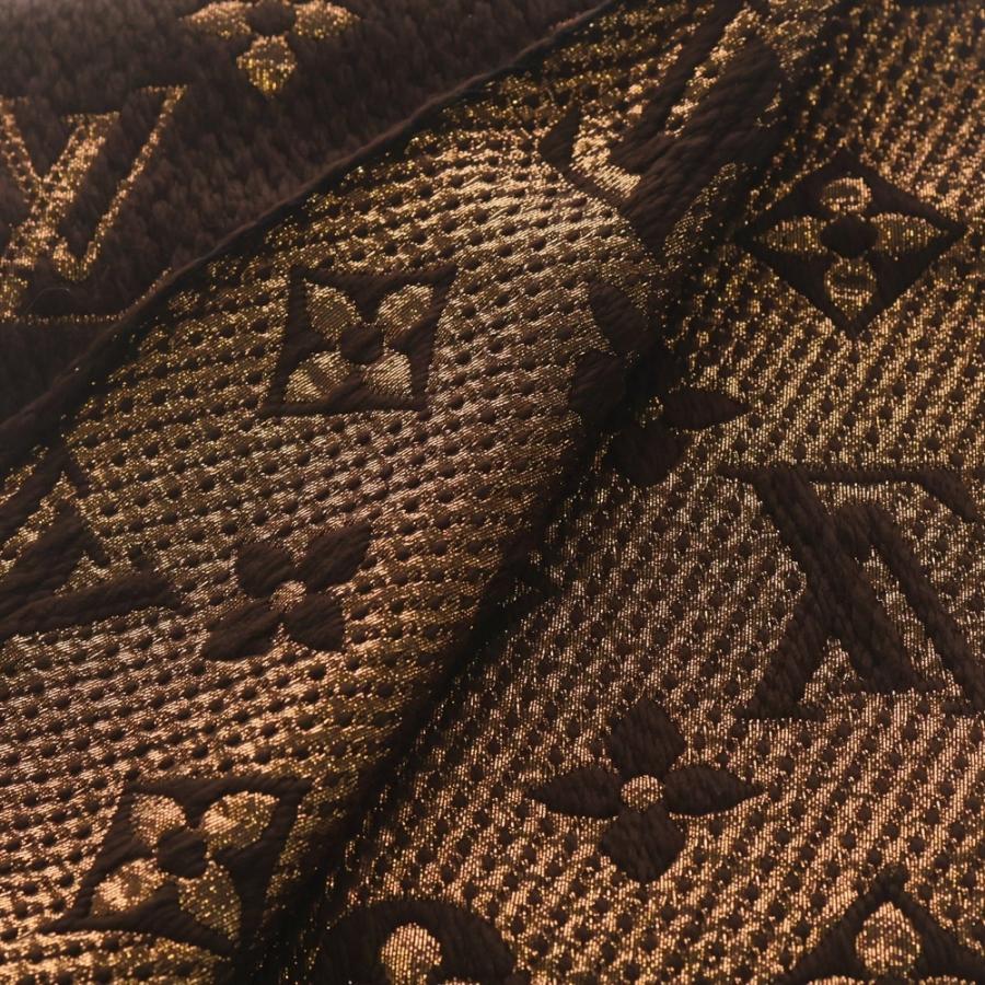 LOUIS VUITTON ルイヴィトン エシャルプ ロゴマニア シャイン ウールシルク フリンジマフラー ブラウン M71383 美品】LOUIS VUITTON ルイヴィトン マフラー エシャルプ ロゴマニア