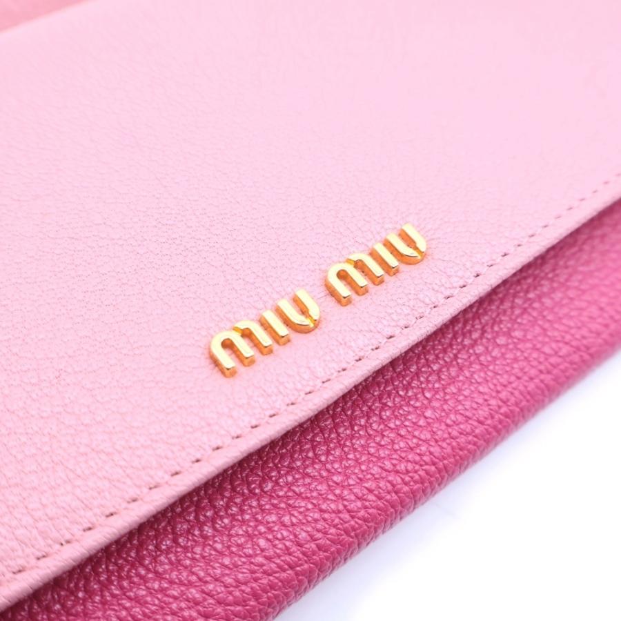 miumiu ミュウミュウ ロゴチェーンウォレット ショルダーバッグ ミニバッグ ピンク レザー ゴールド金具 miumiu ミュウミュウ ロゴチェーンウォレット ショルダーバッグ ミニ