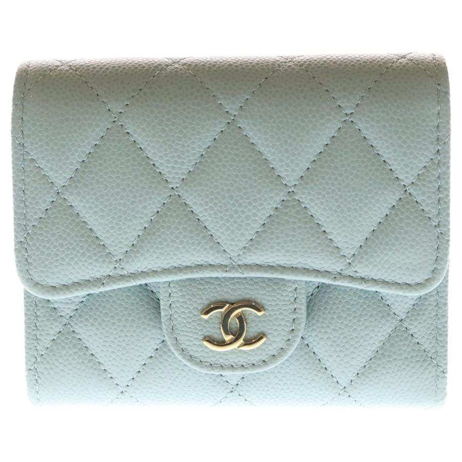 CHANEL シャネル クラシックスモールフラップウォレット キャビアスキン CHANEL（シャネル） クラシックスモール フラップウォレット ライト
