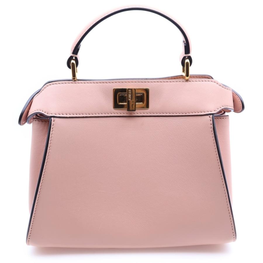 フェンディ FENDI ハンドバッグ ミニピーカブー 2WAY ショルダーバッグ ターンロック 8BN244 ピンク FENDI（フェンディ） ピーカブー ミニ ピンク レザー 2wayハンドバッグ