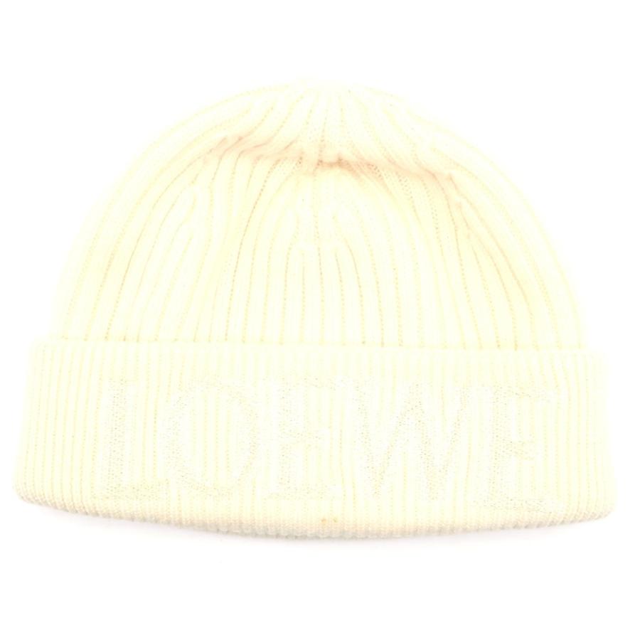 LOEWE ベージュ リブ編みニット帽 Beanie in cashmere Beige - LOEWE International official website