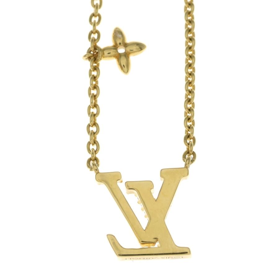 【美品】ルイヴィトン ネックレス LV アイコニック ゴールド ラインストーン LOUIS VUITTON（ルイ・ヴィトン） LVアイコニック ラインストーン