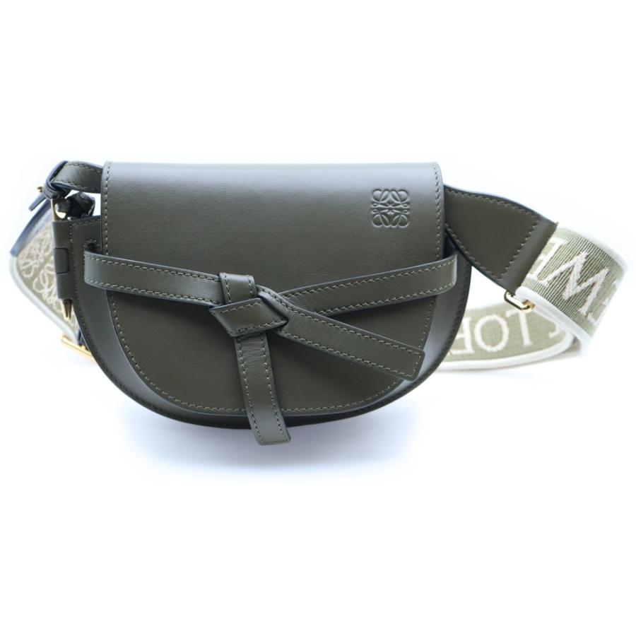 LOEWE ロエベ ゲートデュアル ミニ ショルダーバッグ ミニバッグ グリーン カーキ レザー ゴールド金具 LOEWE（ロエベ） ゲートデュアル ミニ ショルダーバッグ ミニバッグ
