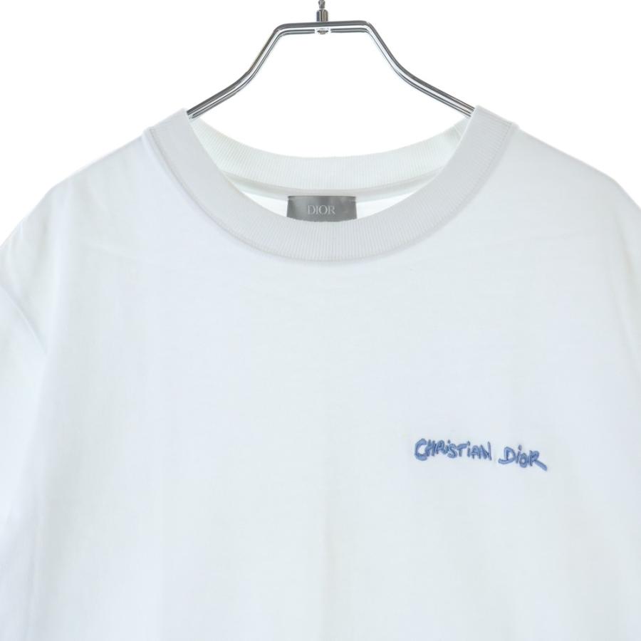 DIOR ディオール エンブロイダリー ワンポイント Tシャツ ホワイト