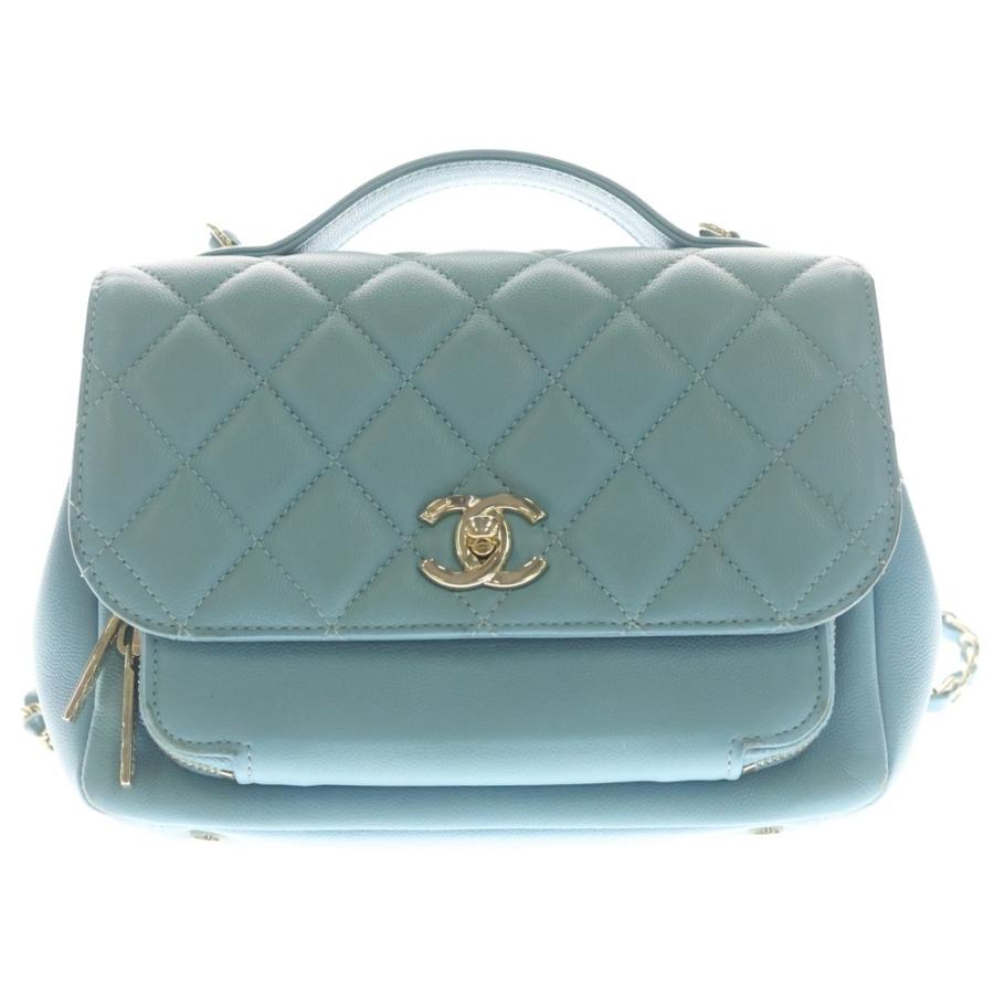 M13934 シャネル ビジネスアフィニティ ハンドバッグ ショルダーバッグ 気品漂うキャビアスキン☆【CHANEL】ビジネスアフィニティミニ
