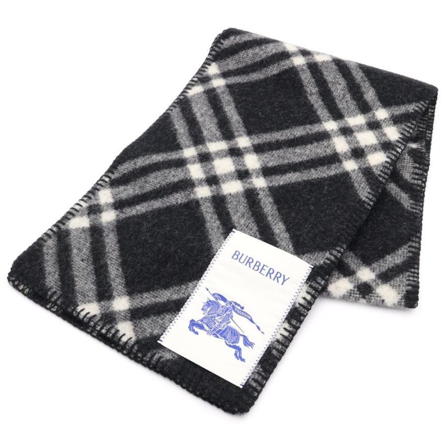 BURBERRY（バーバリー） ノバチェック総柄 ロゴパッチ ウール マフラー 