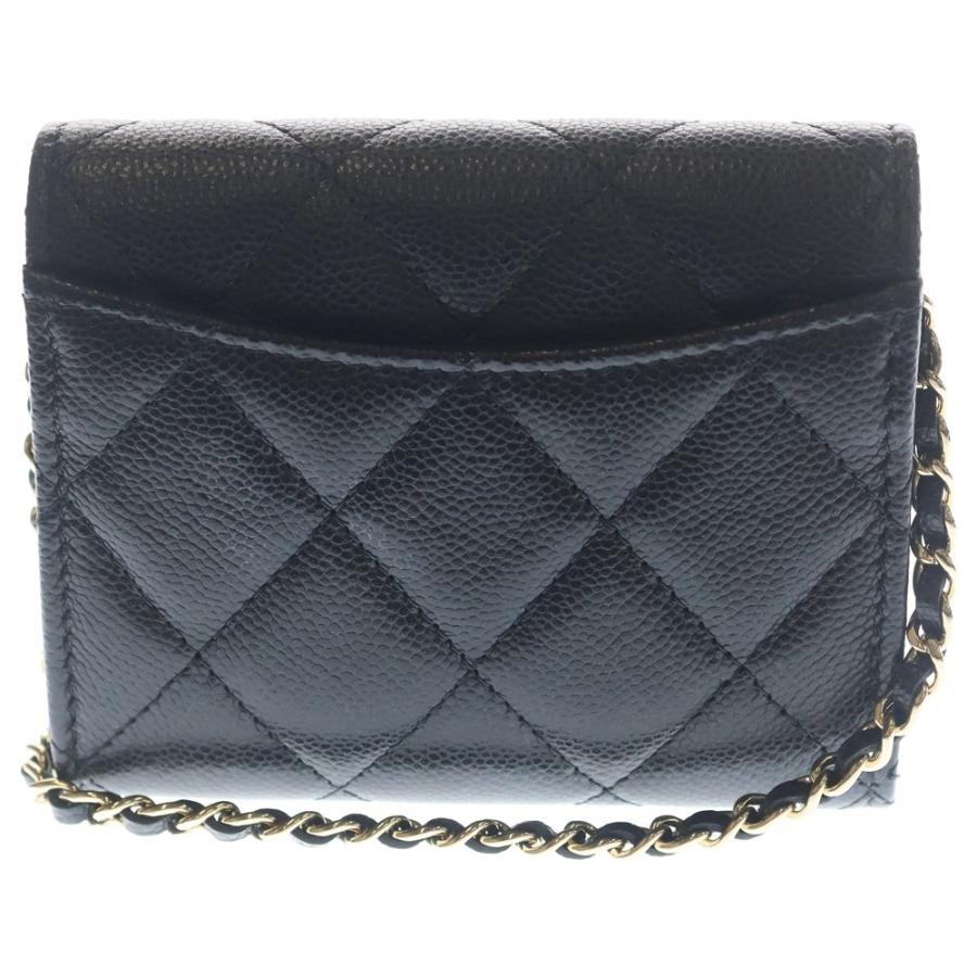 CHANEL（シャネル） マトラッセ チェーンウォレット ミニ財布 ブラック