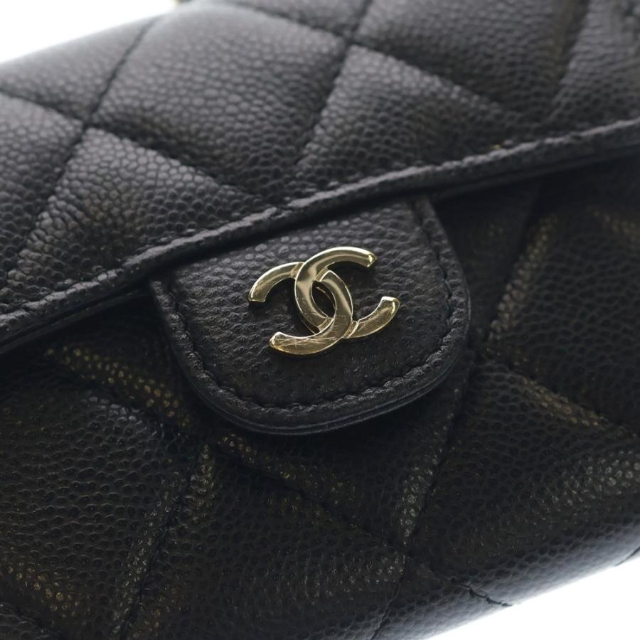 CHANEL（シャネル） マトラッセ チェーンウォレット ミニ財布 ブラック