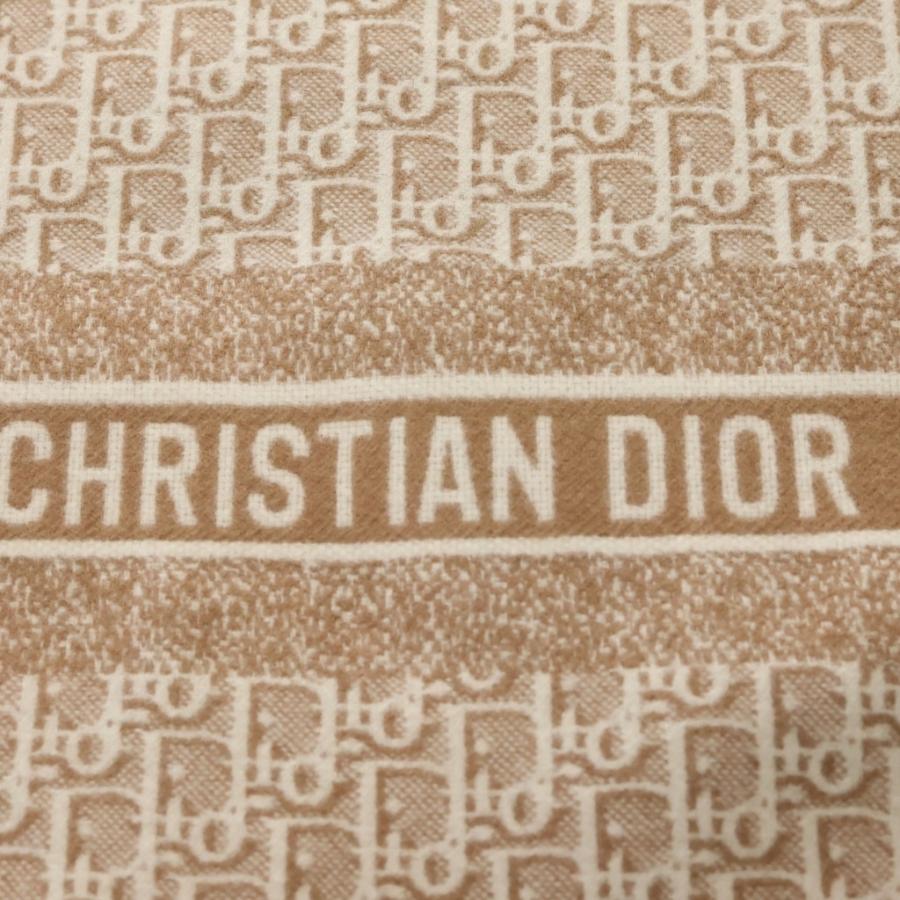 DIOR ディオール マフラー オブリーク ストール ベージュ カシミヤ