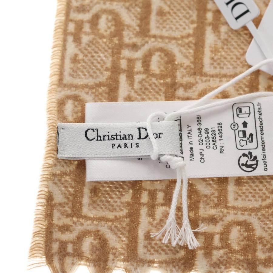 DIOR ディオール マフラー オブリーク ストール ベージュ カシミヤ