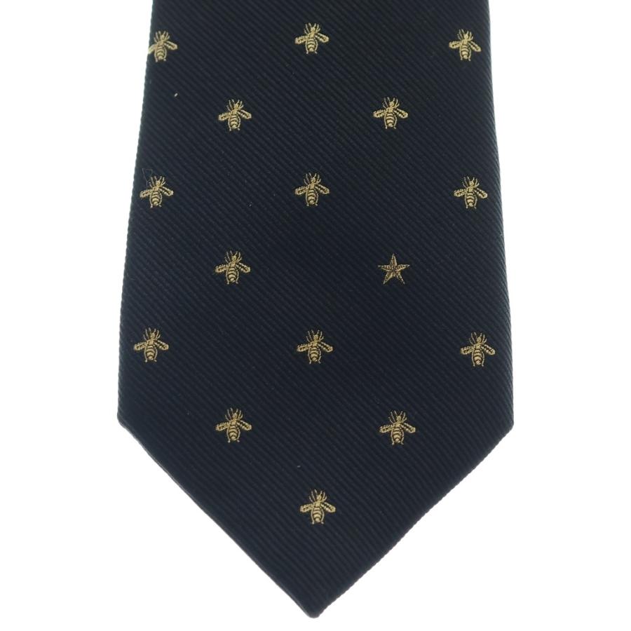 美品✨GUCCI グッチ ネクタイ シルク GG柄 総柄 蜂 bee ブルー GUCCI（グッチ） bee ビーエンブロイダリー 蜂柄刺繍 シルクネクタイ