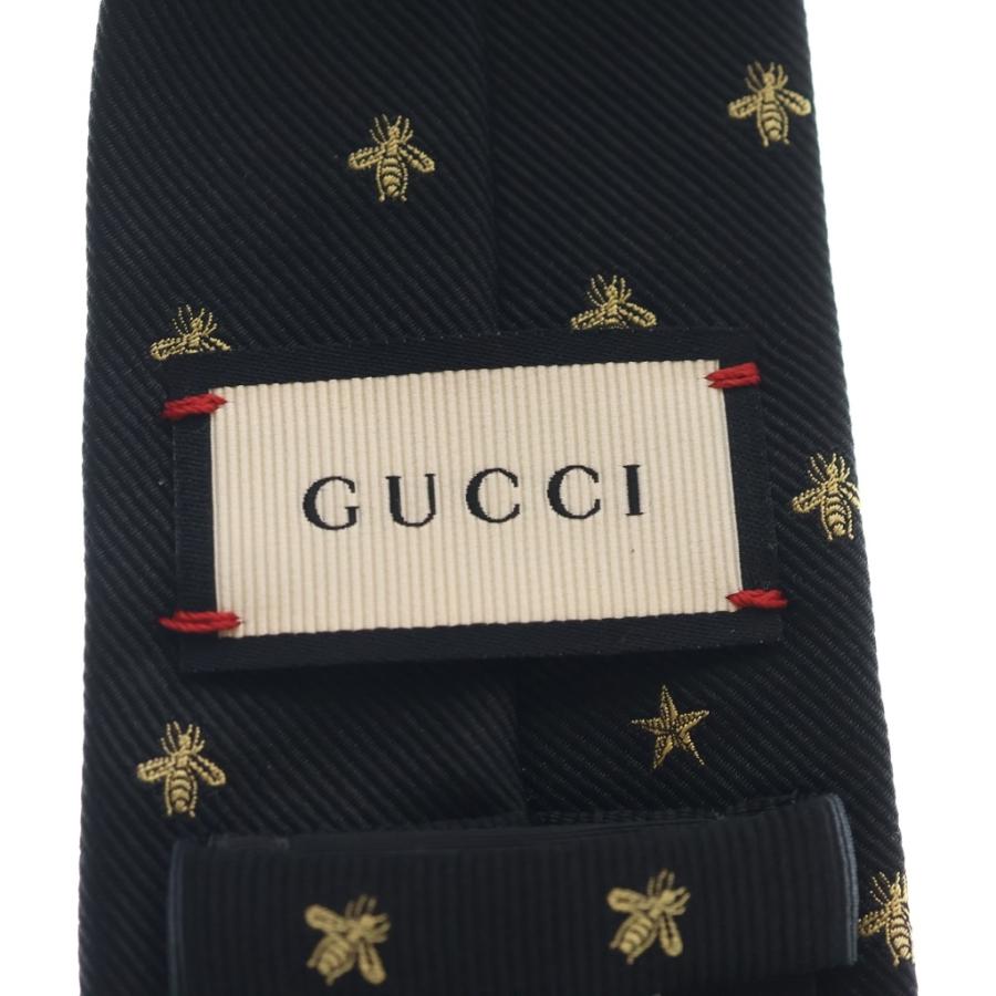 GUCCI（グッチ） bee ビーエンブロイダリー 蜂柄刺繍 シルクネクタイ