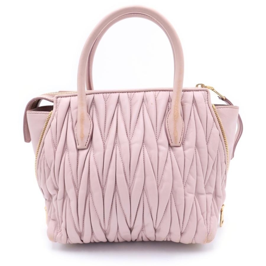 極美品Miumiu マテラッセ2WAYハンドバッグ ショルダーバッグ5BA003 miumiu ミュウミュウ マテラッセ 2WAYハンドバッグ ショルダーバッグ