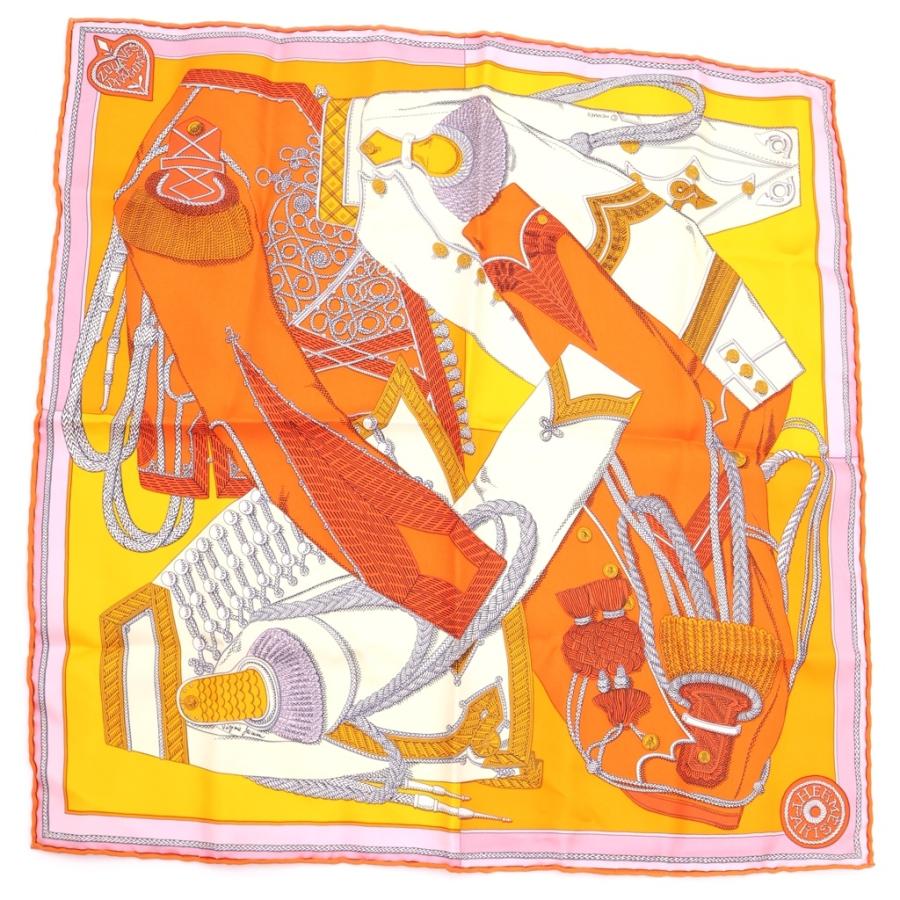 HERMES エルメス カレ45 スカーフ HERMES（エルメス） カレ45 ズアヴとドラゴン 総柄プリント シルク