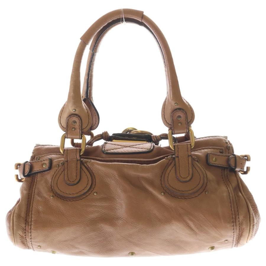 Chloe（クロエ） パディントン ハンドバッグ ブラウン レザー シルバー