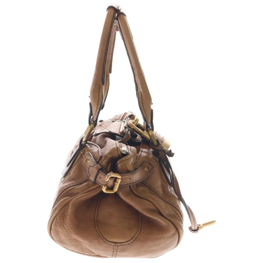 Chloe（クロエ） パディントン ハンドバッグ ブラウン レザー シルバー