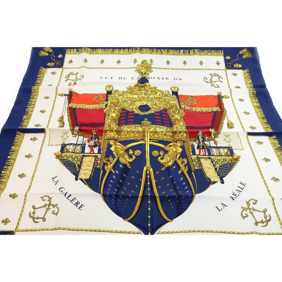 エルメス カレ90 VUE DU CAROSSE DE クイーン戴冠式 スカーフ HERMES エルメス カレ90 VUE DU CAROSSE DE LA GALERE REALE