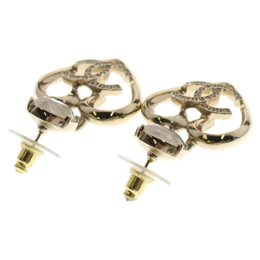 CHANEL（シャネル） ココマーク ハートモチーフ ラインストーン ピアス